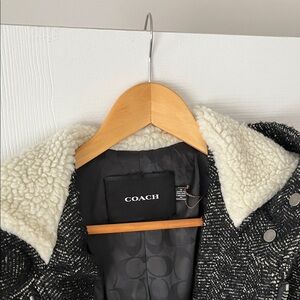 Coach Black and Cream Tweed Jacket
